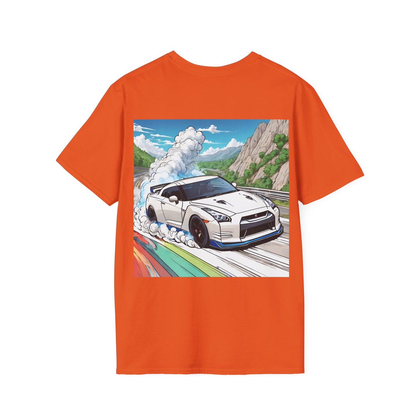 " Go, Go, Go Racing !!!!!!" Double Print Unisex Softstyle T-Shirt