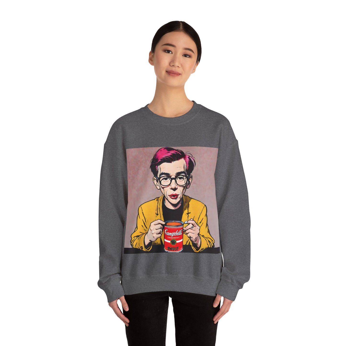 "Warhol: the abstract legend" Single Print Unisex Heavy Blend™ Crewneck Sweatshirt