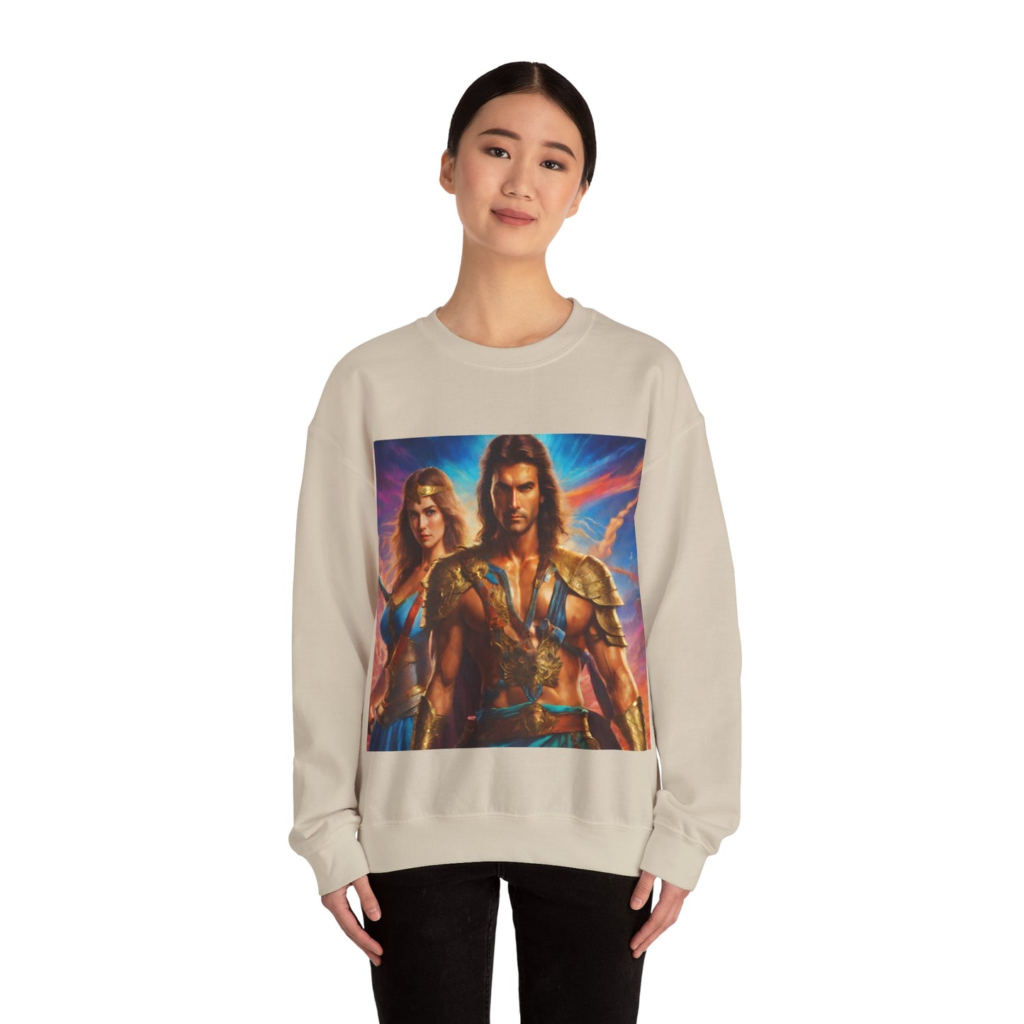 "80s medieval fantasy" Single Print Unisex Heavy Blend™ Crewneck Sweatshirt