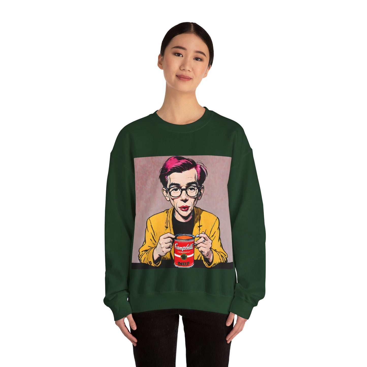 "Warhol: the abstract legend" Single Print Unisex Heavy Blend™ Crewneck Sweatshirt