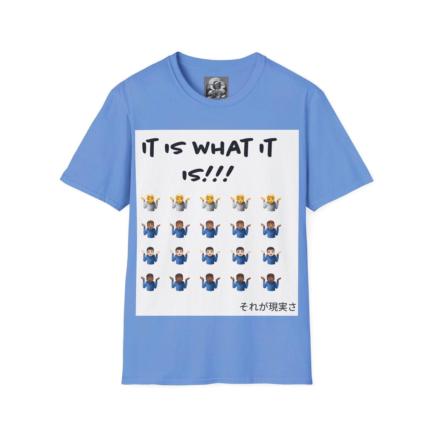 "It is what it is male" Single Print Unisex Softstyle T-Shirt