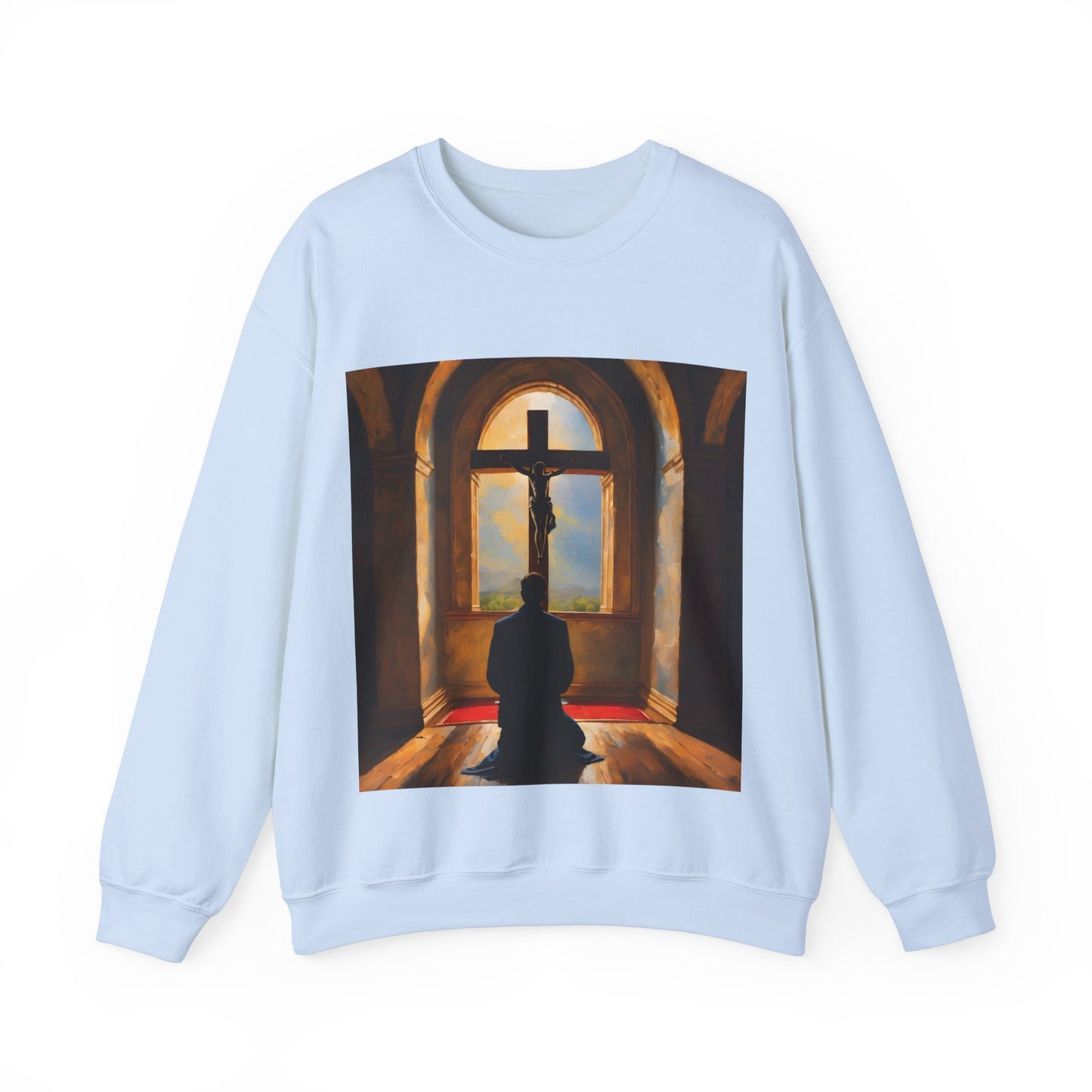 "In God we trust" Single Print Unisex Heavy Blend™ Crewneck Sweatshirt