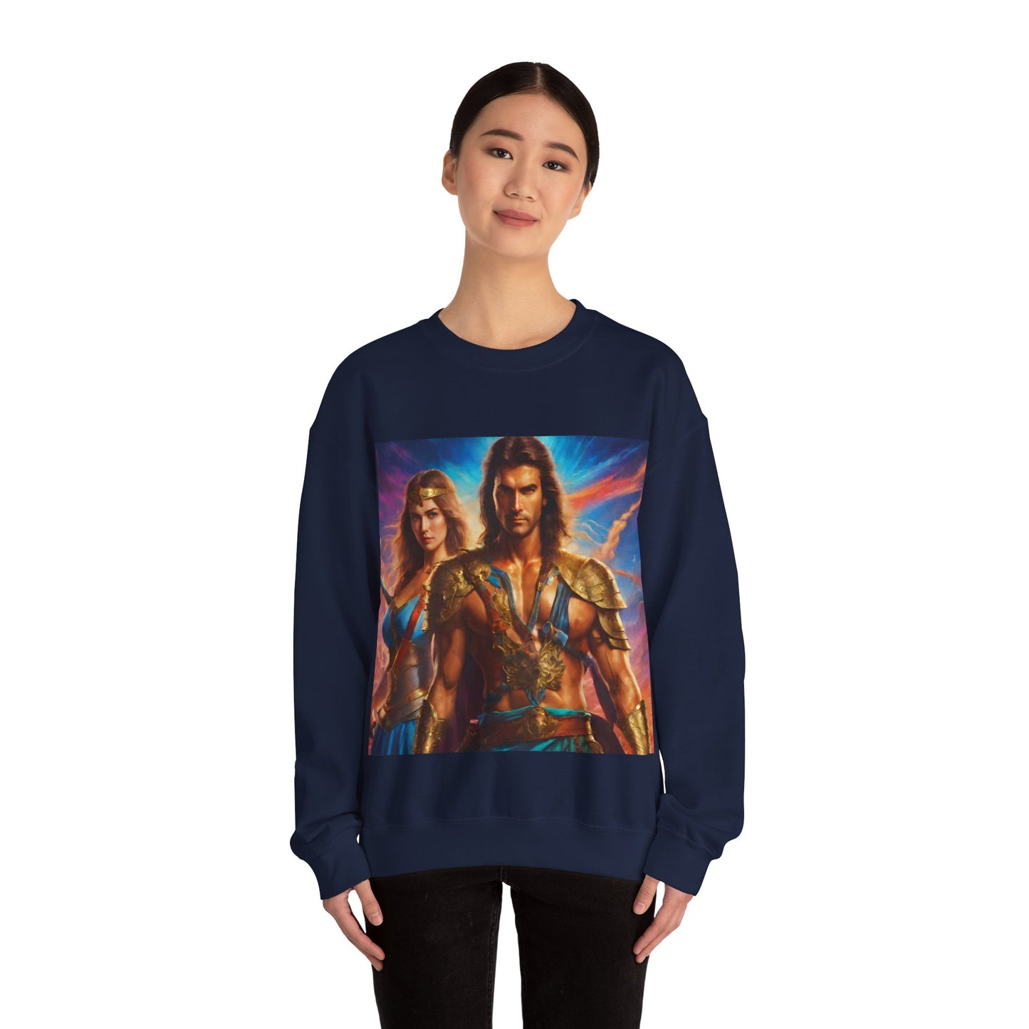 "80s medieval fantasy" Single Print Unisex Heavy Blend™ Crewneck Sweatshirt