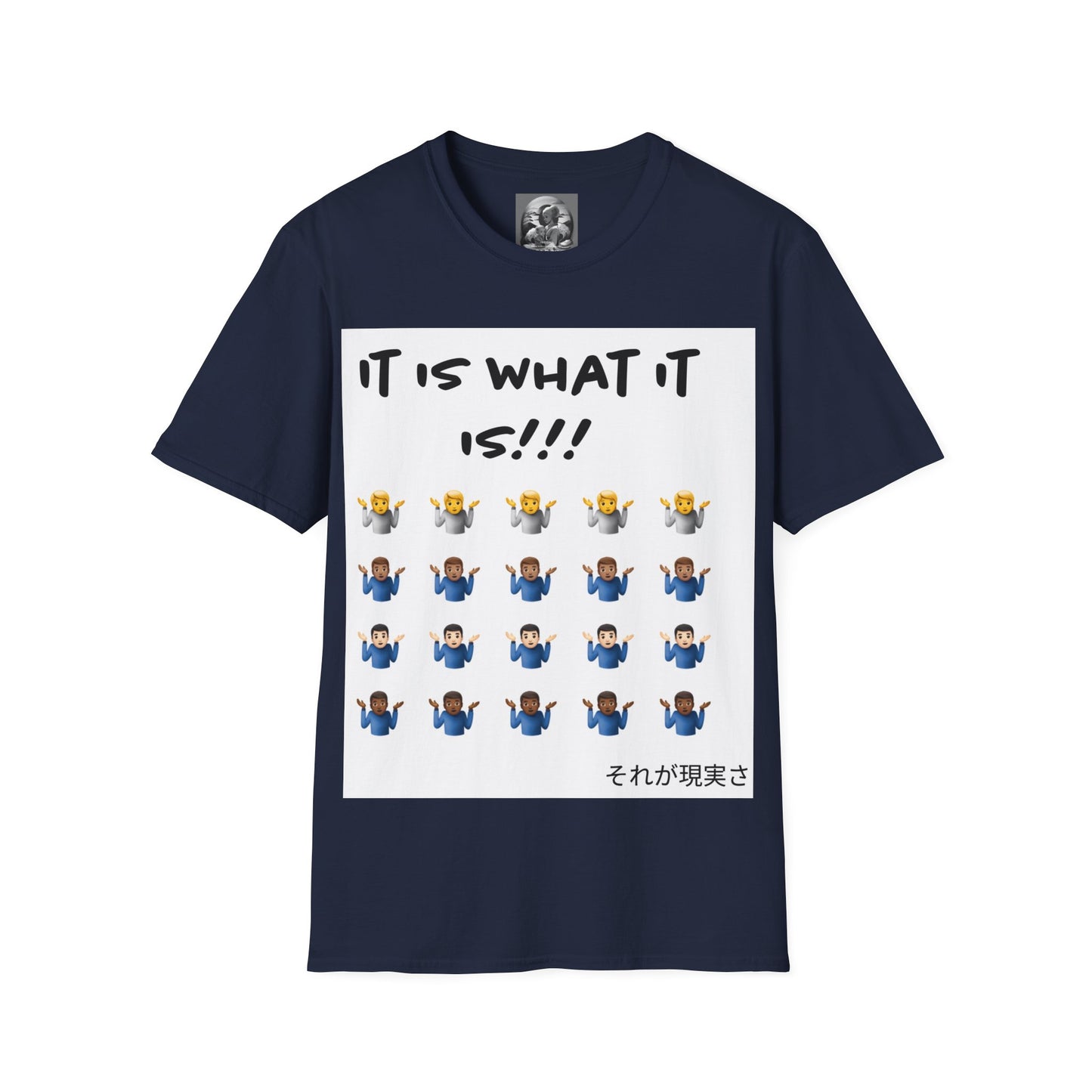 "It is what it is male" Single Print Unisex Softstyle T-Shirt