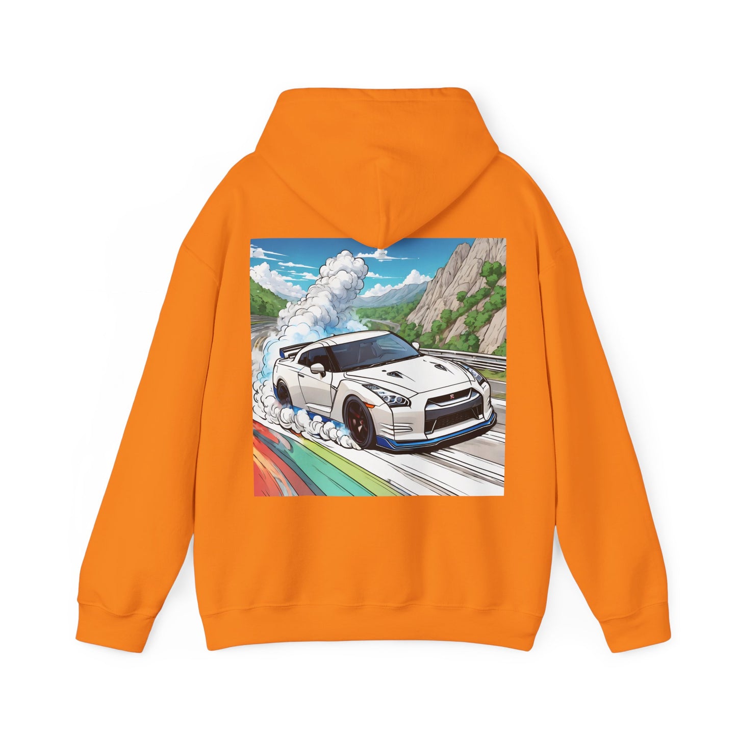 " Go, Go, Go Racing !!!!!!" Double Print Unisex Heavy Blend™ Hooded Sweatshirt