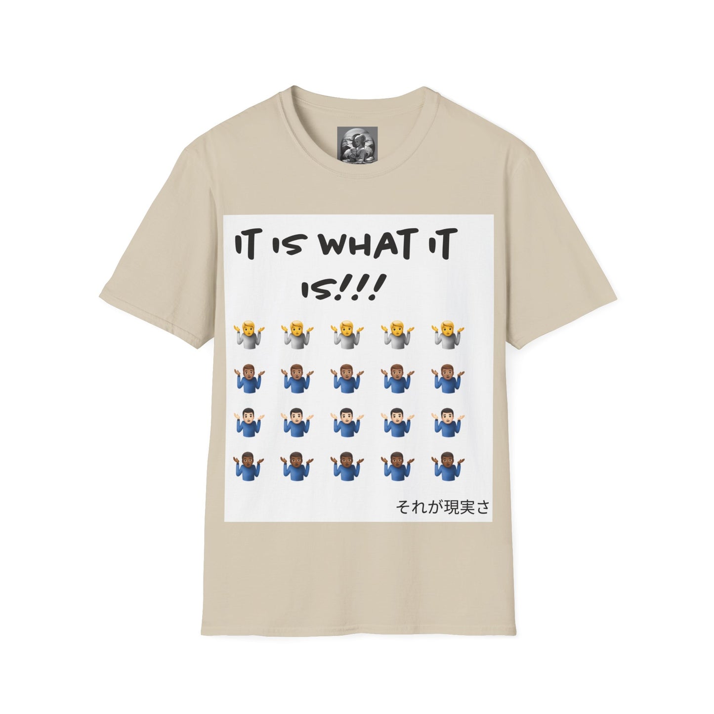 "It is what it is male" Single Print Unisex Softstyle T-Shirt