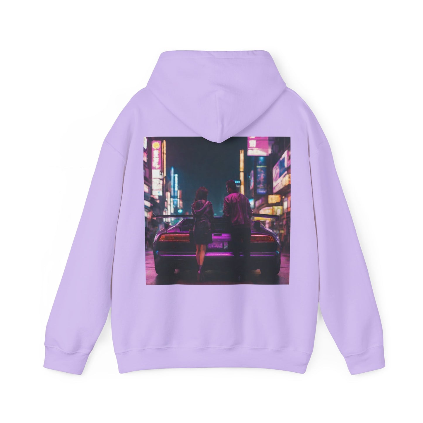 "Midnight in Neo Tokyo" Double Print Unisex Heavy Blend™ Hooded Sweatshirt