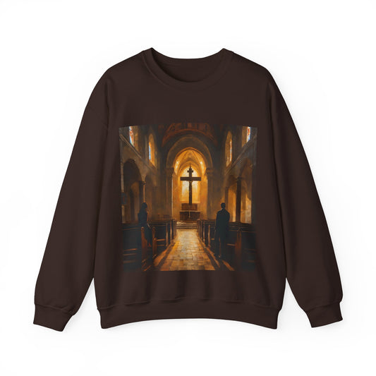 "In God we trust"  Single Print Unisex Heavy Blend™ Crewneck Sweatshirt