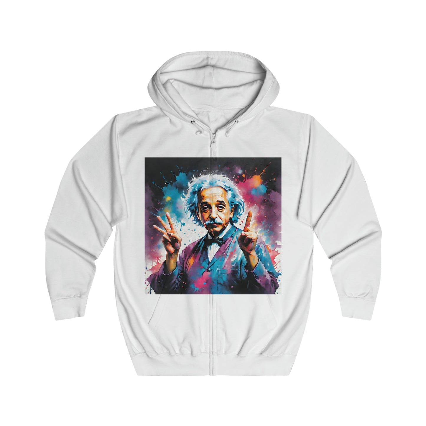 "The theory of everything" Single Print Unisex Full Zip Hoodie