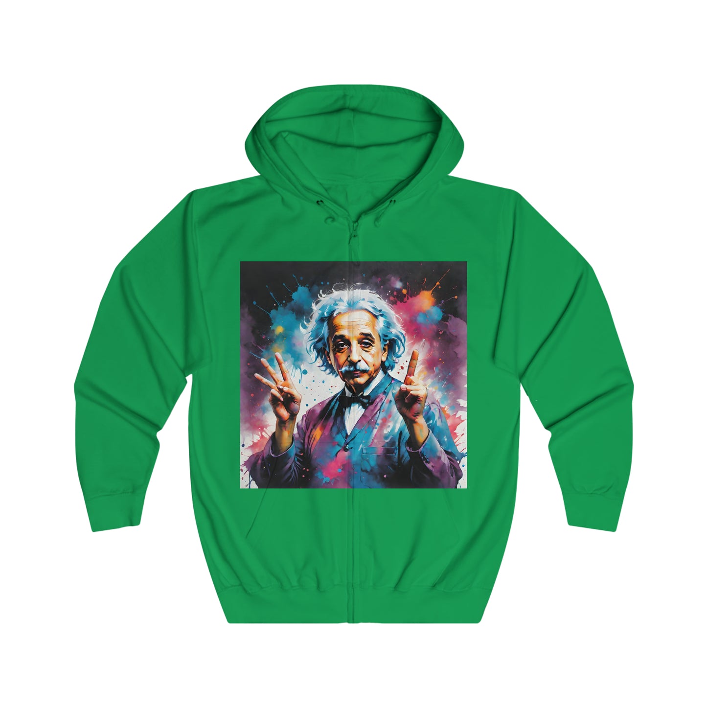 "The theory of everything" Single Print Unisex Full Zip Hoodie