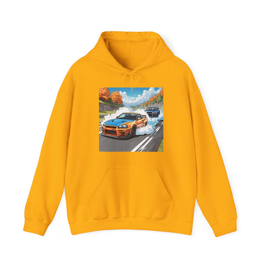 " Go, Go, Go Racing !!!!!!" Double Print Unisex Heavy Blend™ Hooded Sweatshirt