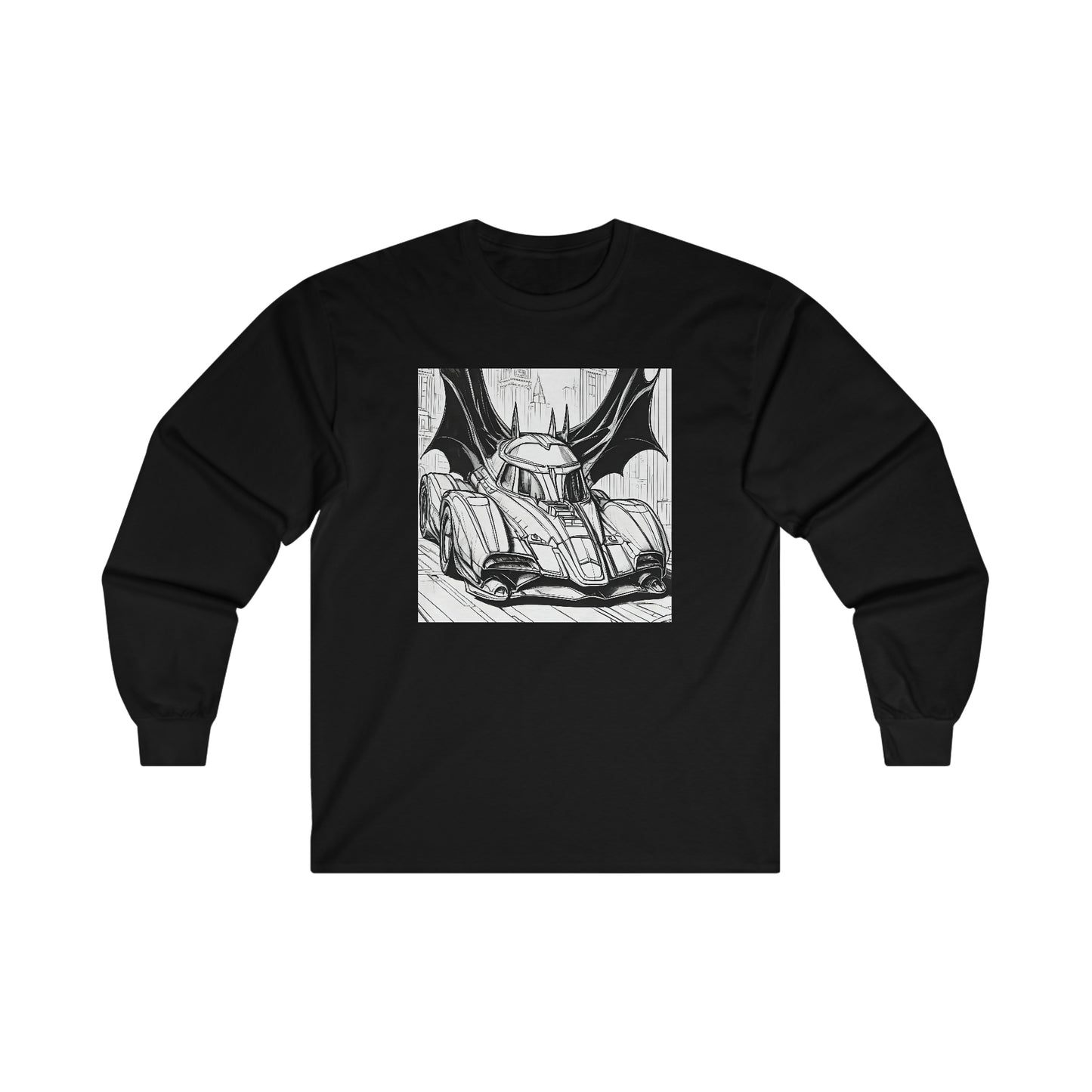 "Automobiliá de Chiroptera" Single Print Ultra Cotton Long Sleeve Tee