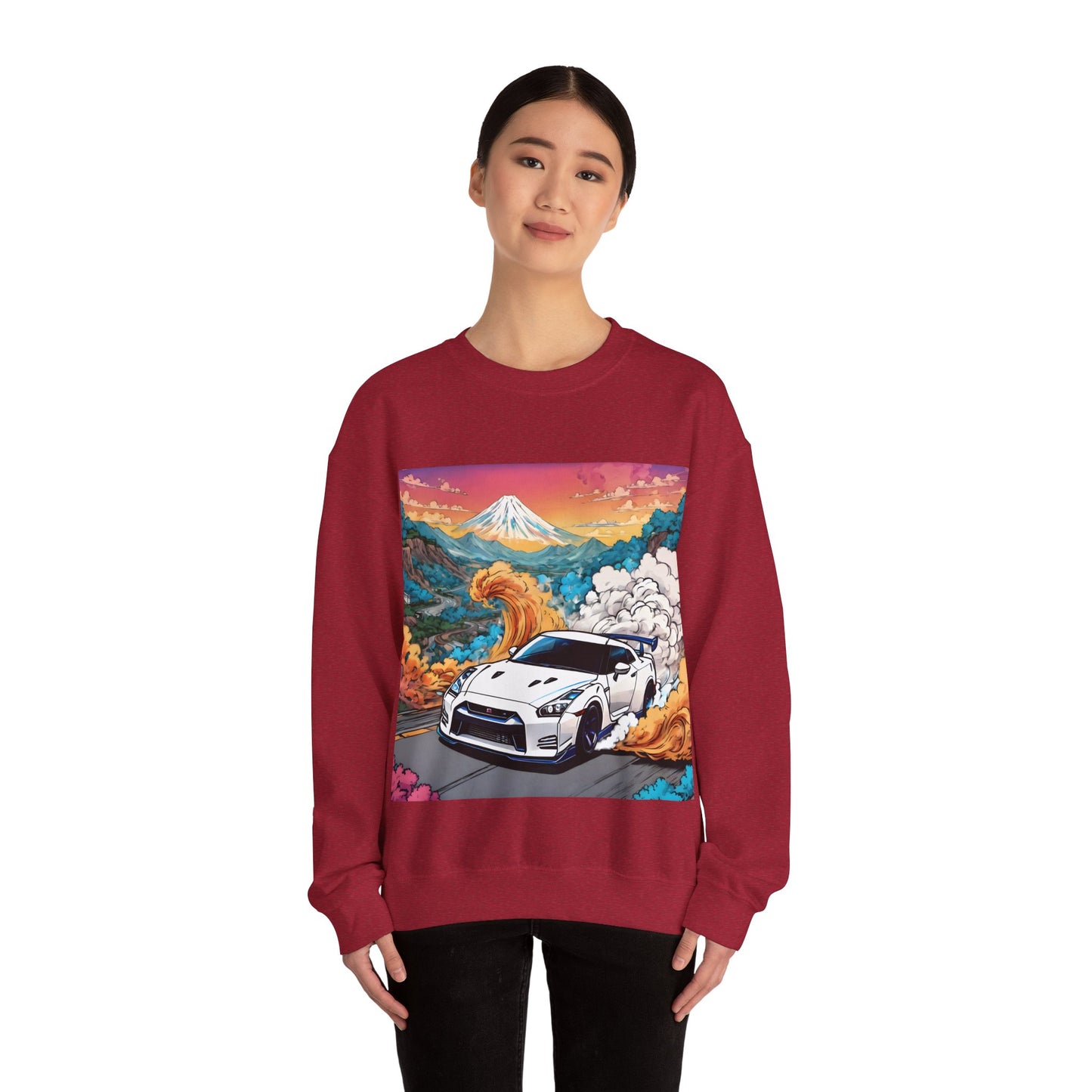 " Go, Go, Go Racing !!!!!!" Double Print Unisex Heavy Blend™ Crewneck Sweatshirt