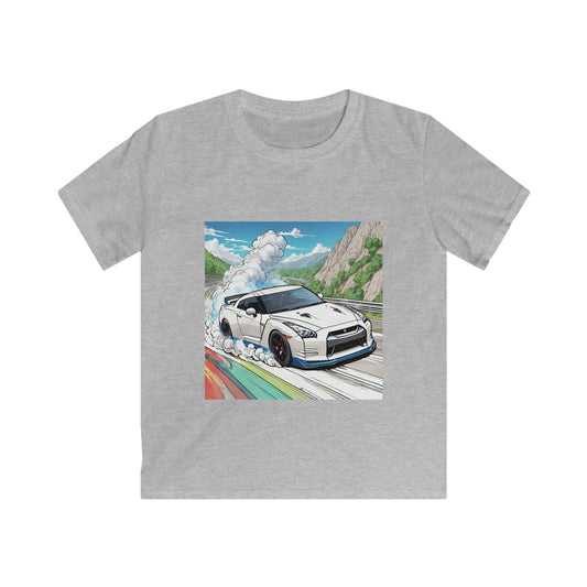 " Go, Go, Go Racing !!!!!!" Single Print Kids Softstyle Tee