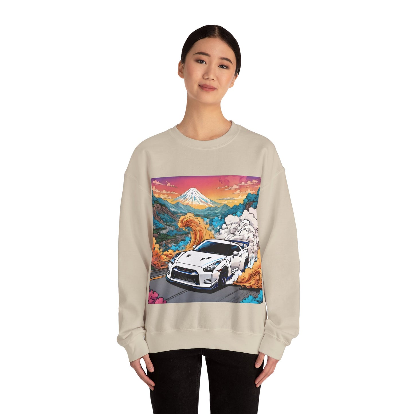 " Go, Go, Go Racing !!!!!!" Double Print Unisex Heavy Blend™ Crewneck Sweatshirt