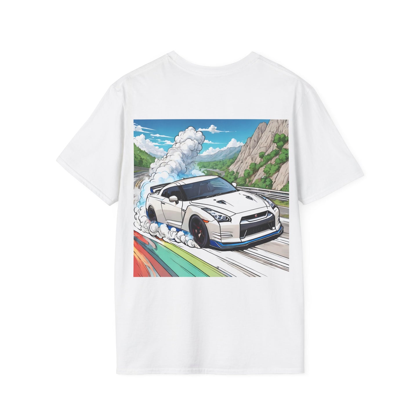 " Go, Go, Go Racing !!!!!!" Double Print Unisex Softstyle T-Shirt