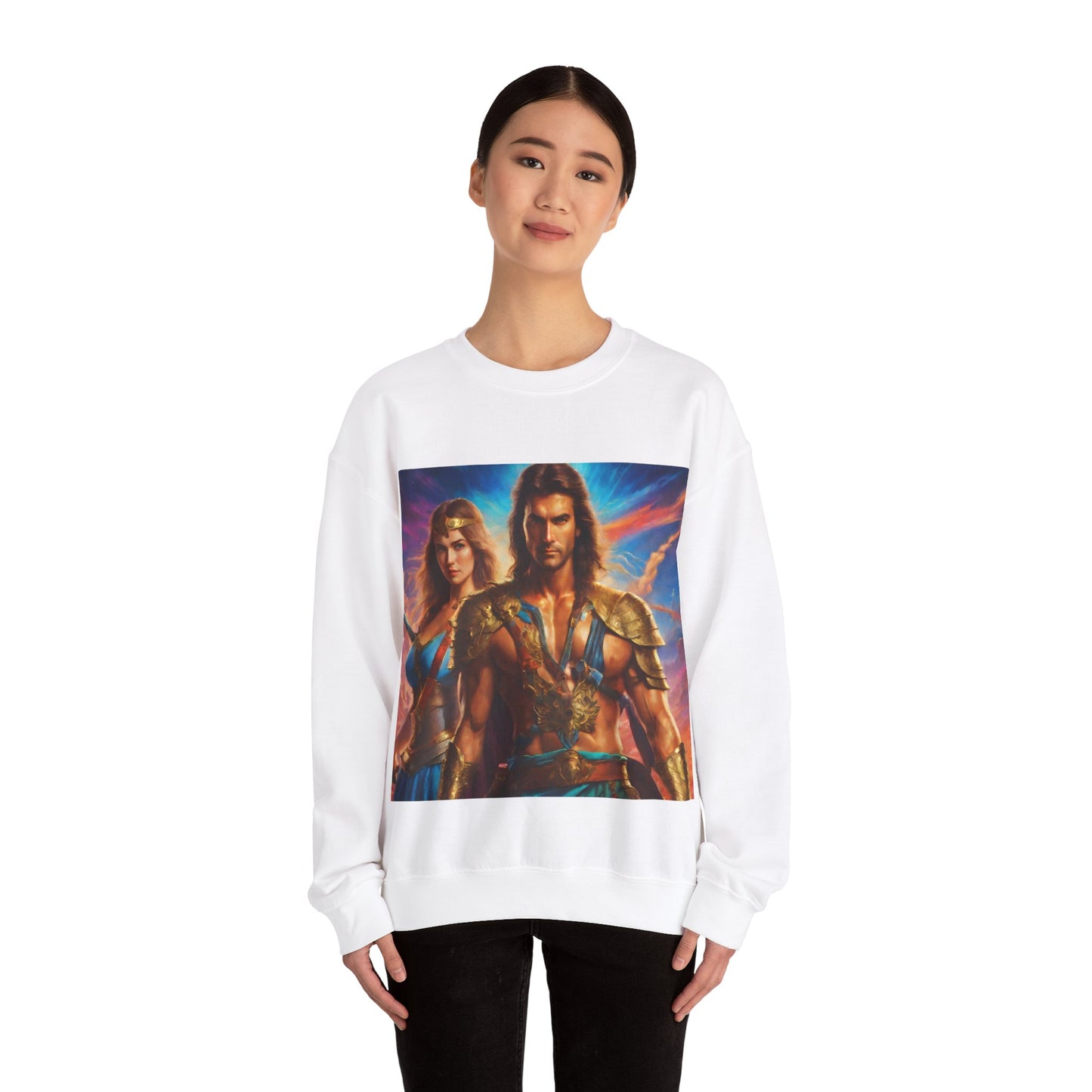 "80s medieval fantasy" Single Print Unisex Heavy Blend™ Crewneck Sweatshirt