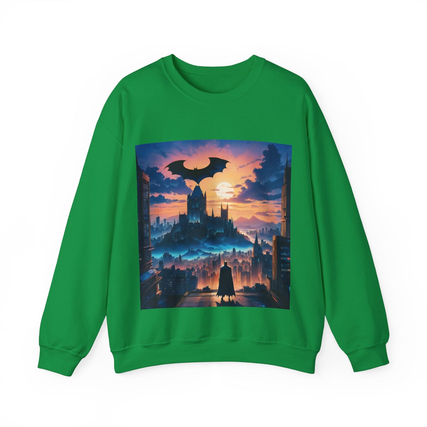 " The Dark Knight watching" Single Print Unisex Heavy Blend™ Crewneck Sweatshirt