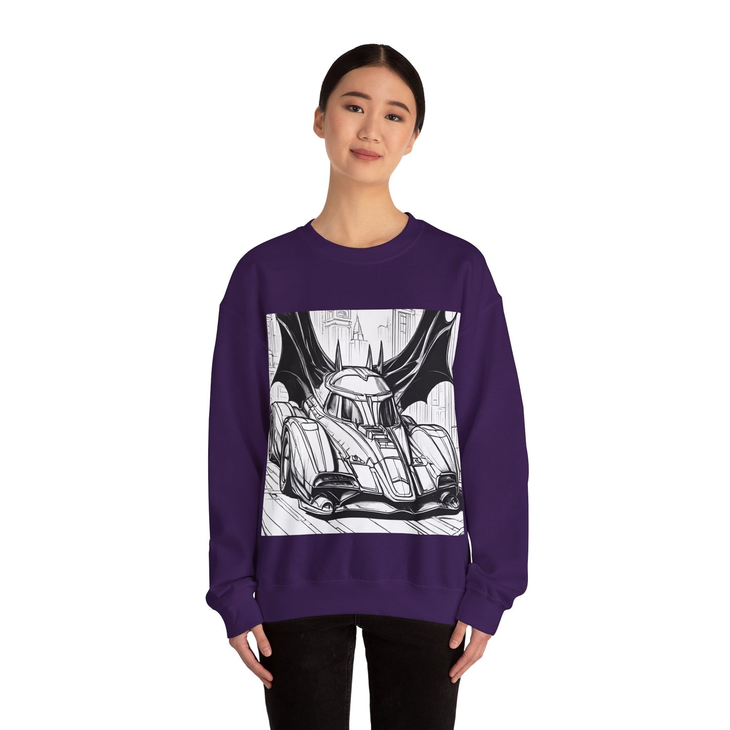 "Automobiliá de Chiroptera" Single Print Unisex Heavy Blend™ Crewneck Sweatshirt