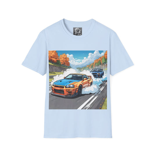 " Go, Go, Go Racing !!!!!!" Double Print Unisex Softstyle T-Shirt