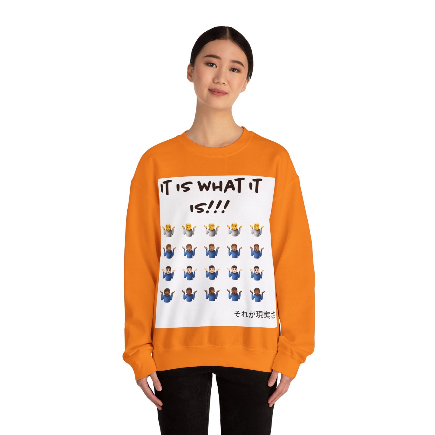 "It is what it is male" Single Print Unisex Heavy Blend™ Crewneck Sweatshirt