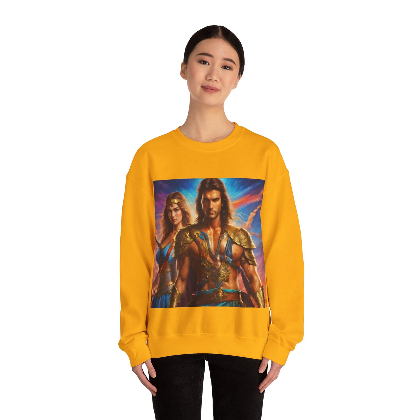 "80s medieval fantasy" Single Print Unisex Heavy Blend™ Crewneck Sweatshirt