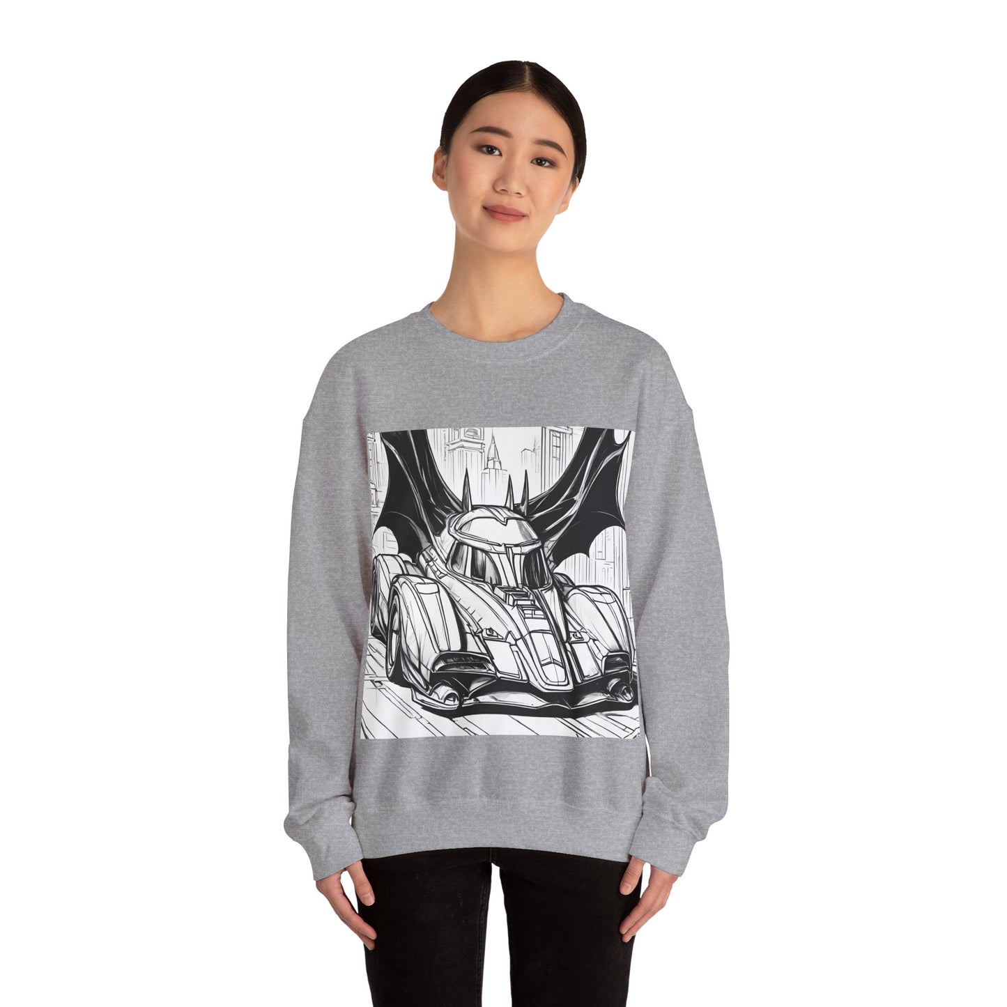 "Automobiliá de Chiroptera" Single Print Unisex Heavy Blend™ Crewneck Sweatshirt