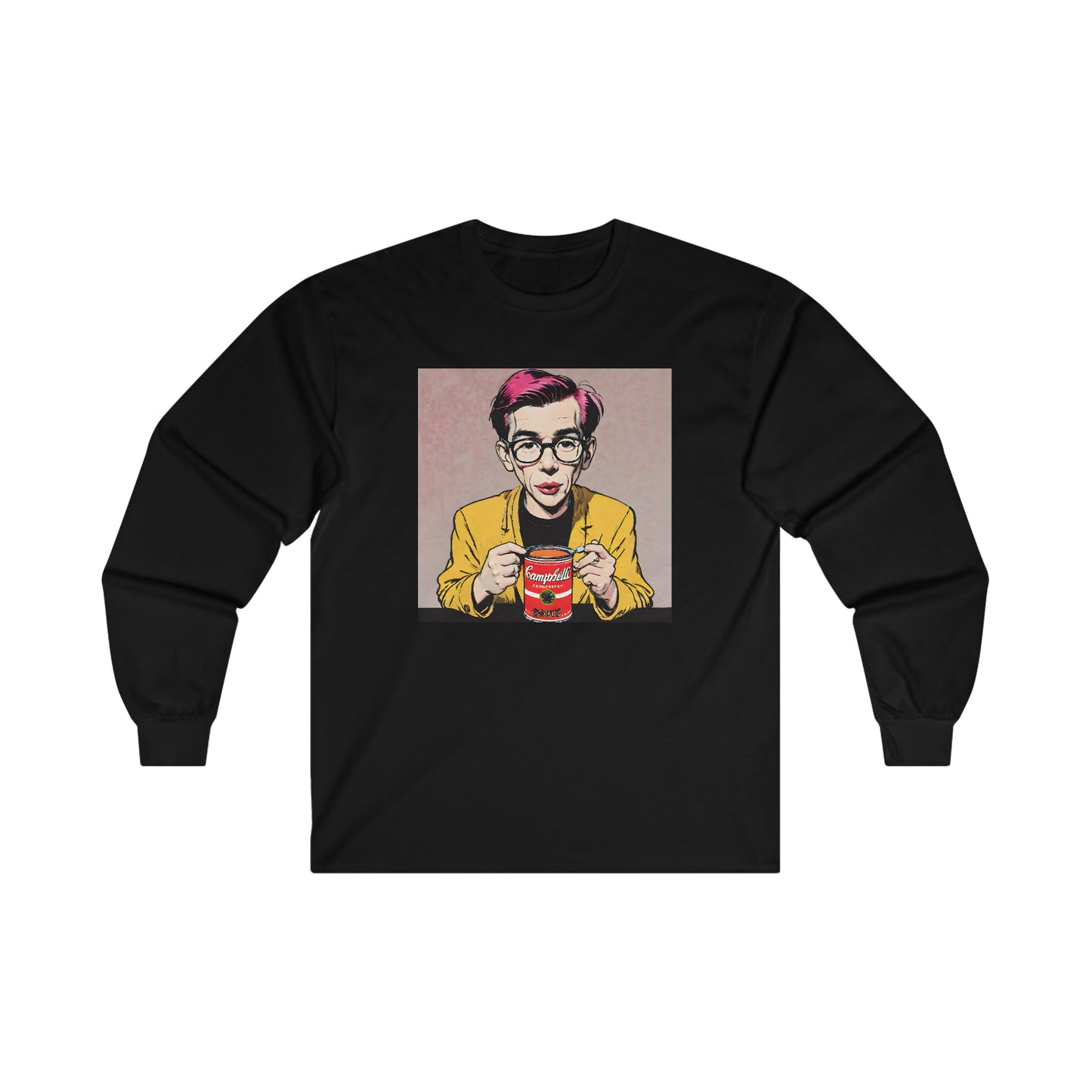 "Warhol: the abstract legend" Single Print Ultra Cotton Long Sleeve Tee