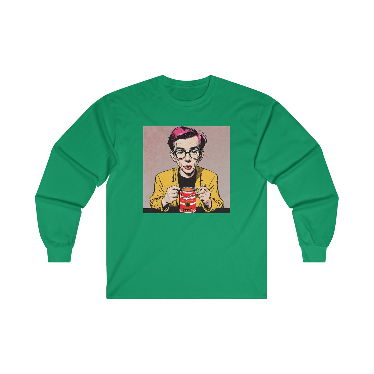 "Warhol: the abstract legend" Single Print Ultra Cotton Long Sleeve Tee