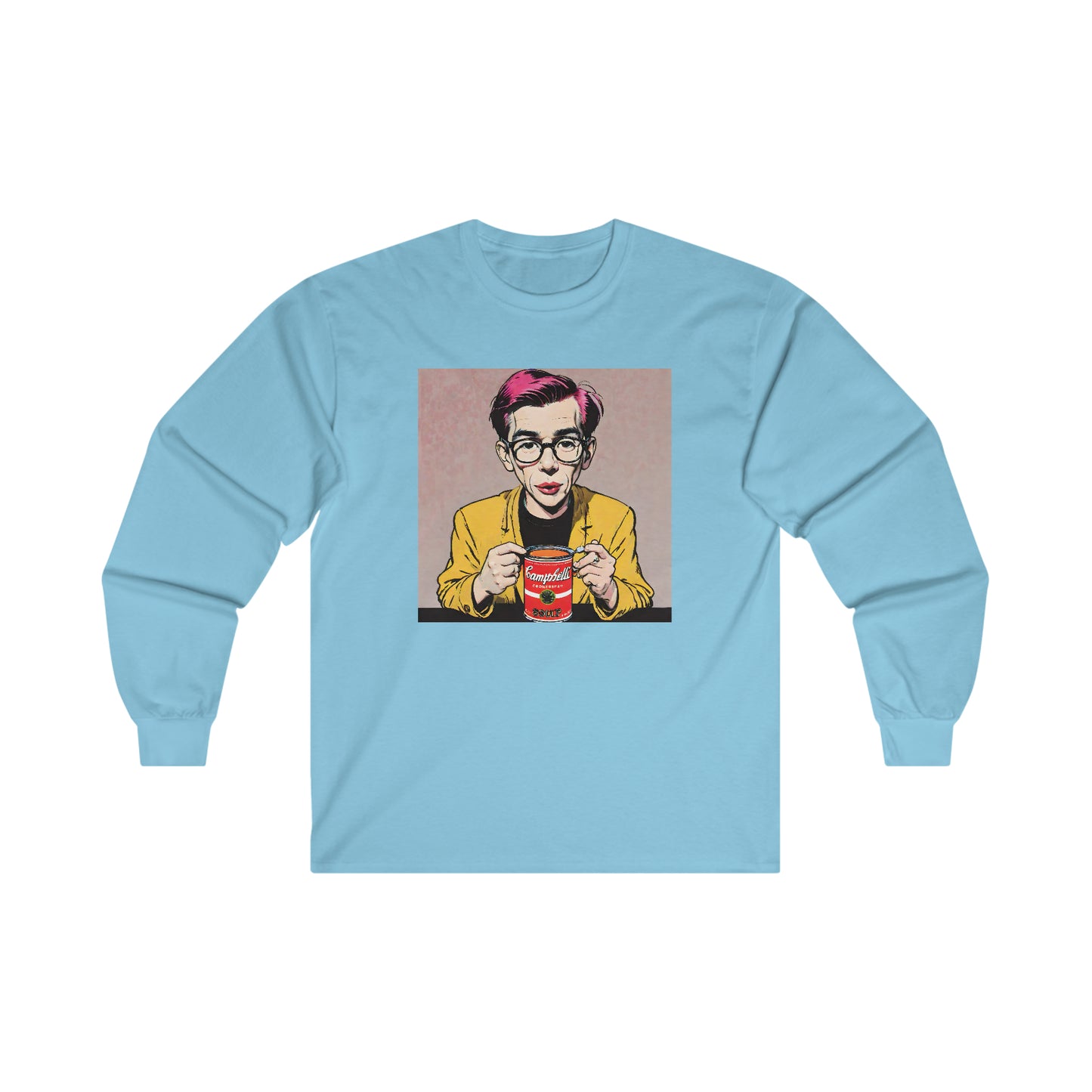 "Warhol: the abstract legend" Single Print Ultra Cotton Long Sleeve Tee