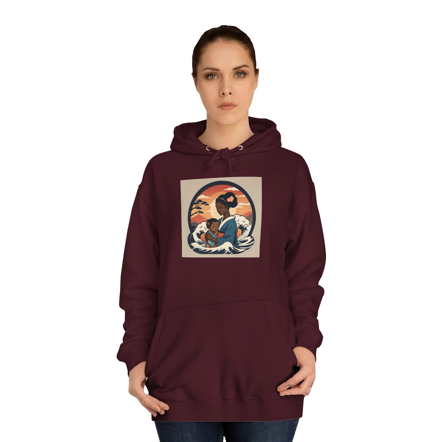 "Princess x Queen" Double Print Unisex College Hoodie