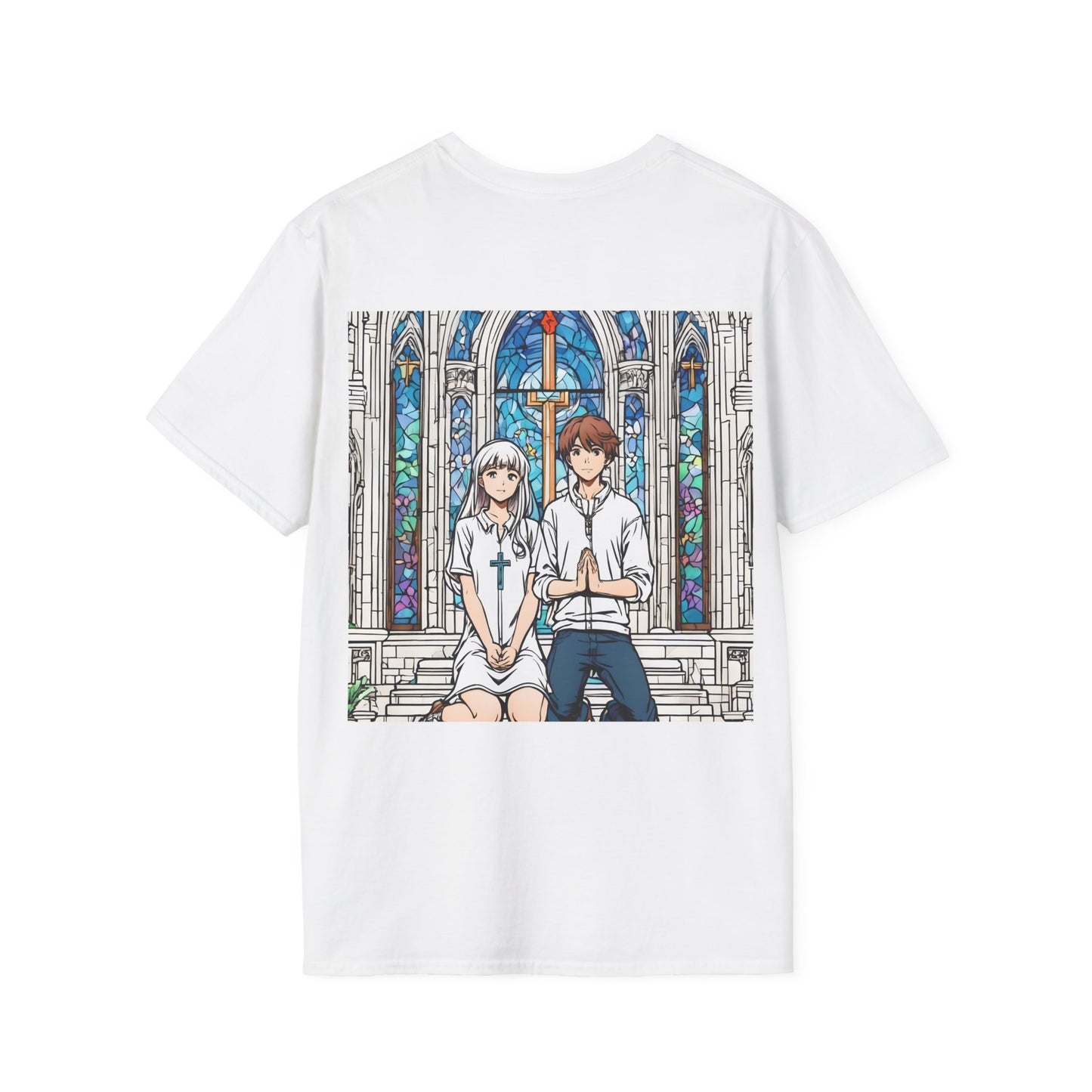 "In God we trust"  Double Print Unisex Softstyle T-Shirt