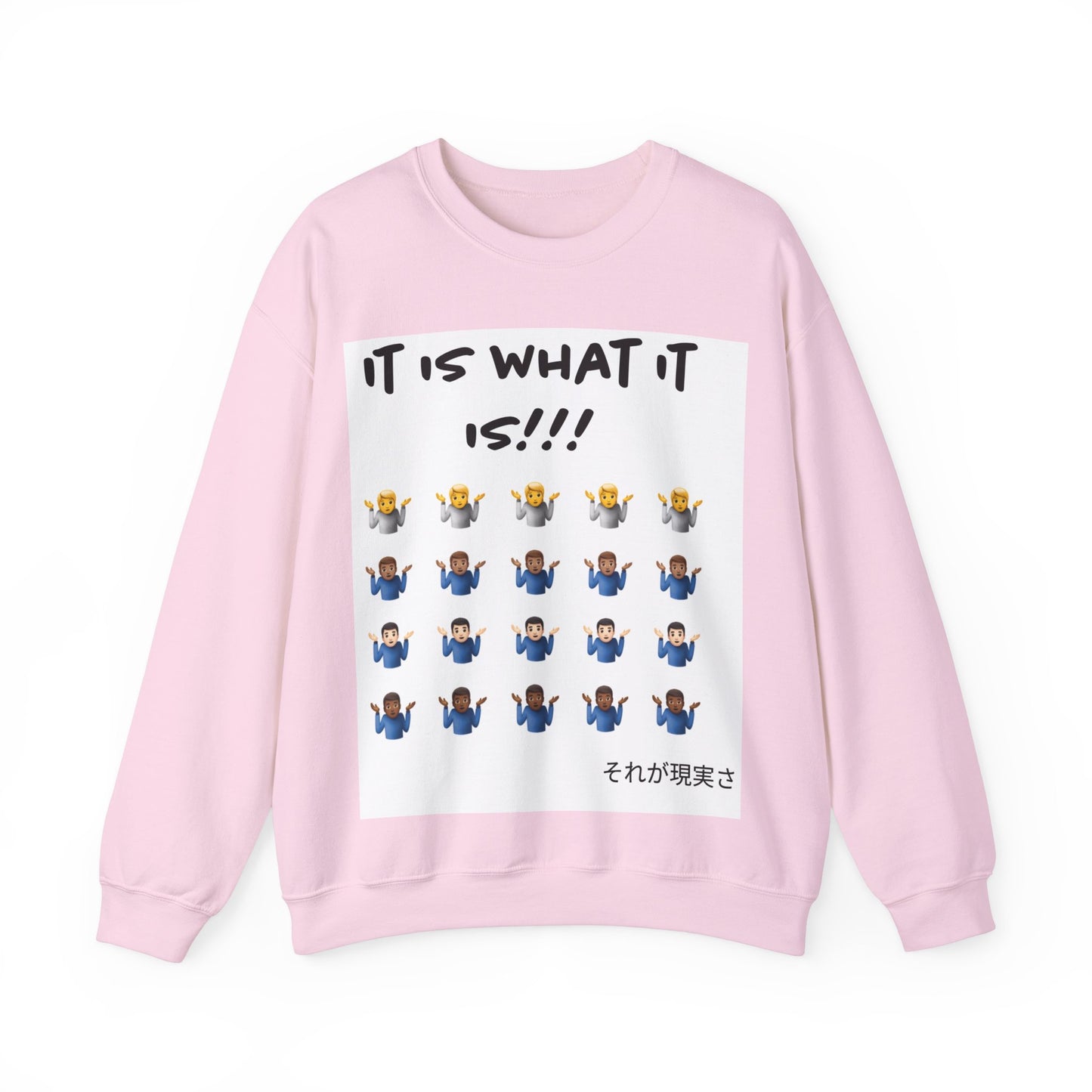 "It is what it is male" Single Print Unisex Heavy Blend™ Crewneck Sweatshirt