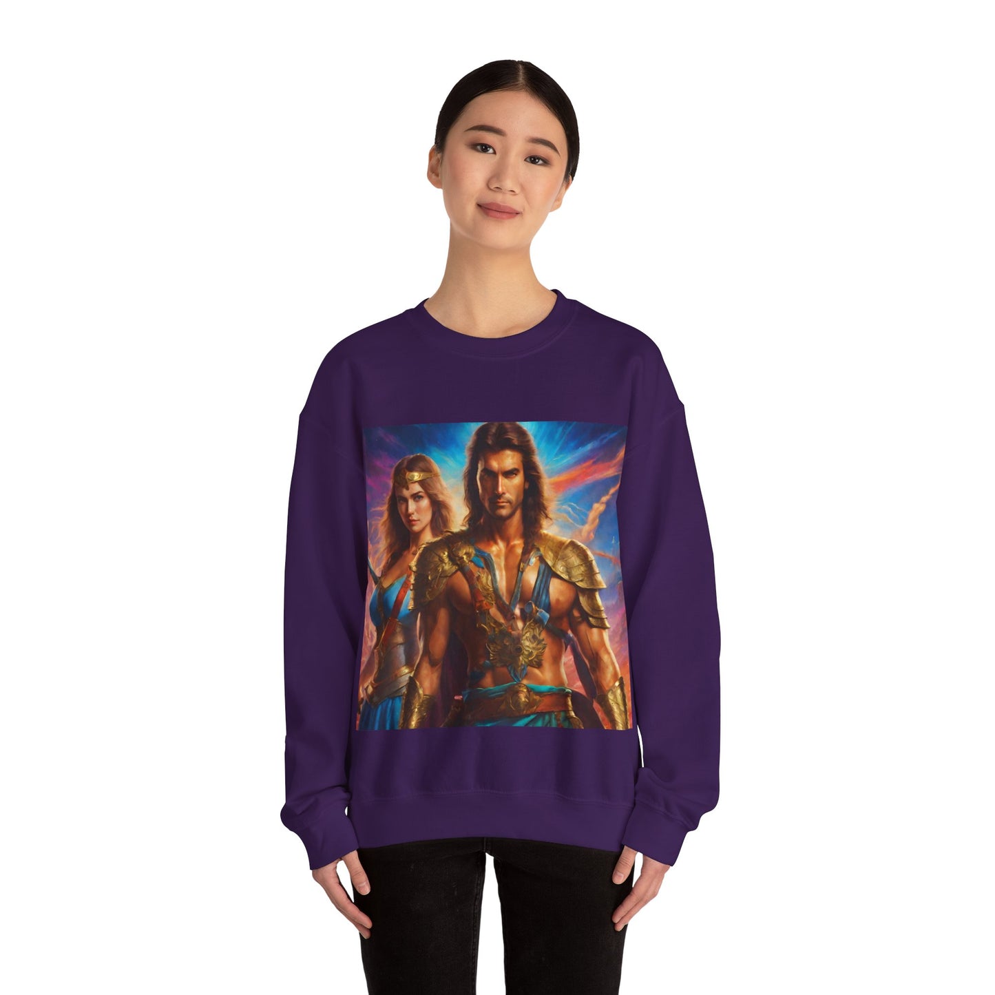 "80s medieval fantasy" Single Print Unisex Heavy Blend™ Crewneck Sweatshirt