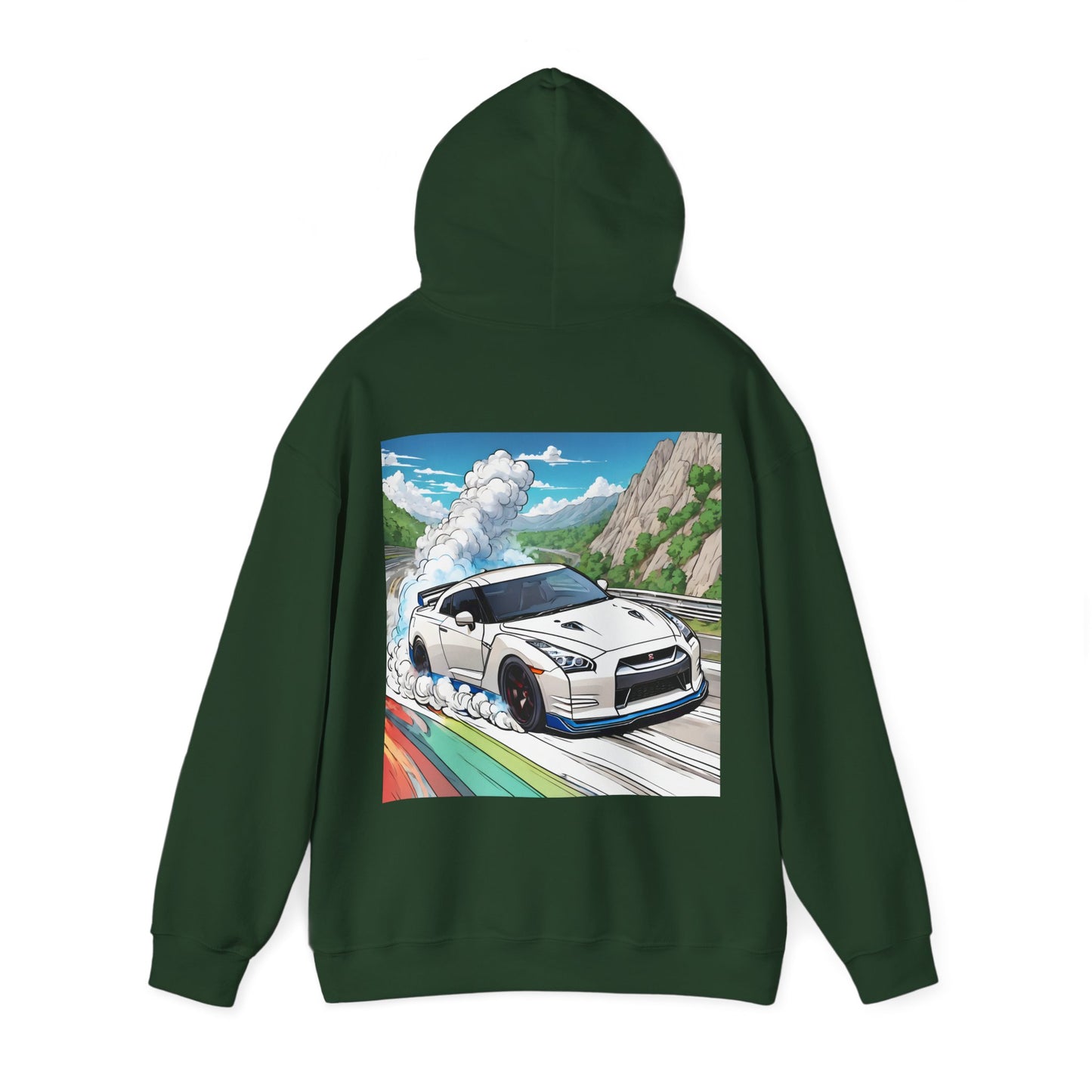 " Go, Go, Go Racing !!!!!!" Double Print Unisex Heavy Blend™ Hooded Sweatshirt