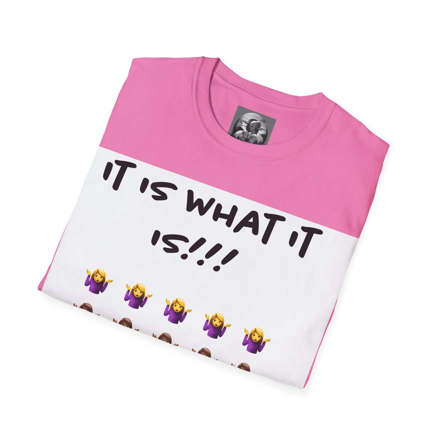 "It is what it is female" Single PrintUnisex Softstyle T-Shirt