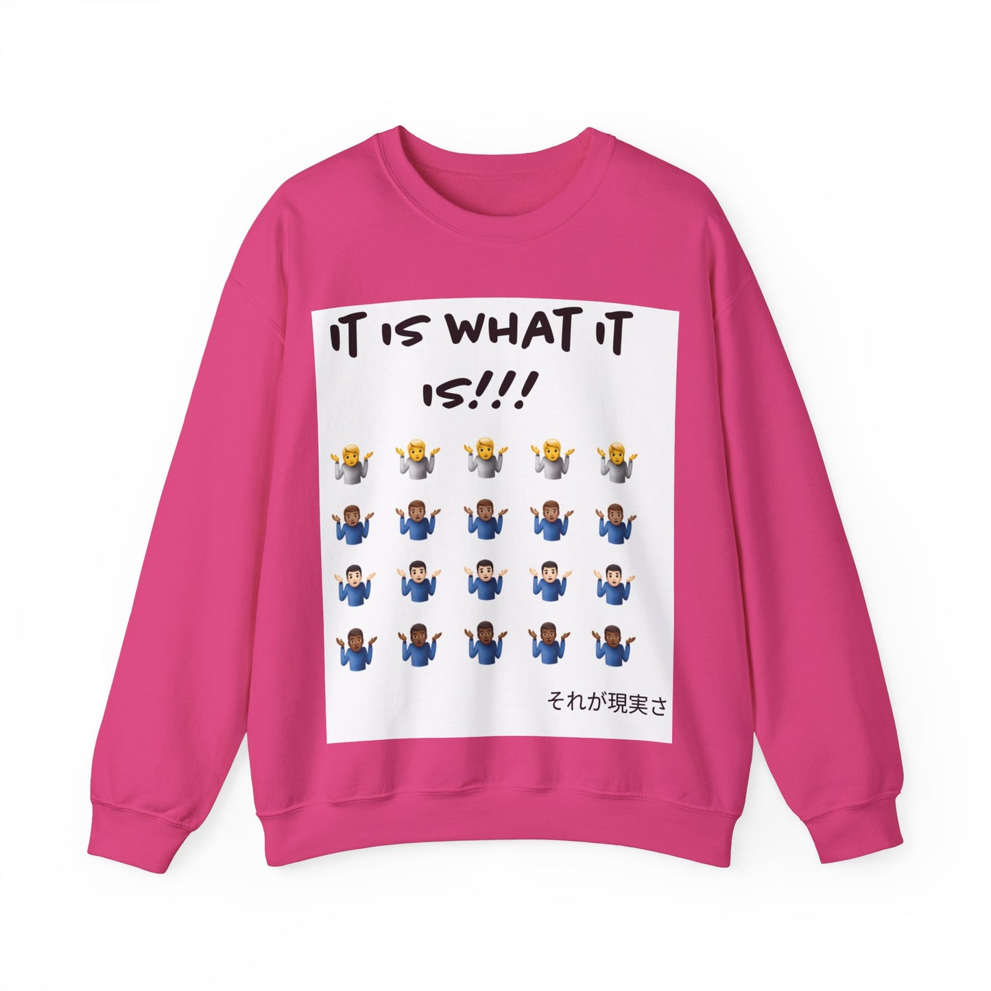 "It is what it is male" Single Print Unisex Heavy Blend™ Crewneck Sweatshirt