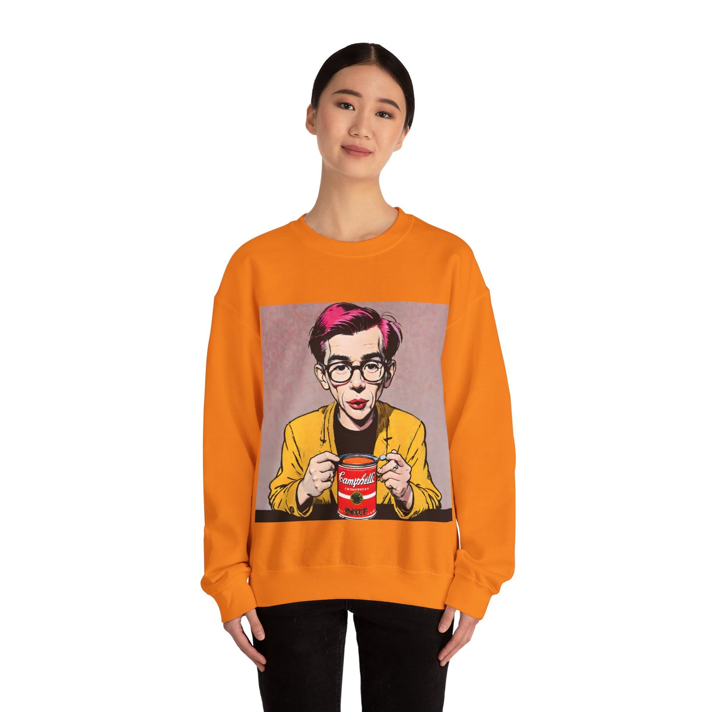 "Warhol: the abstract legend" Single Print Unisex Heavy Blend™ Crewneck Sweatshirt