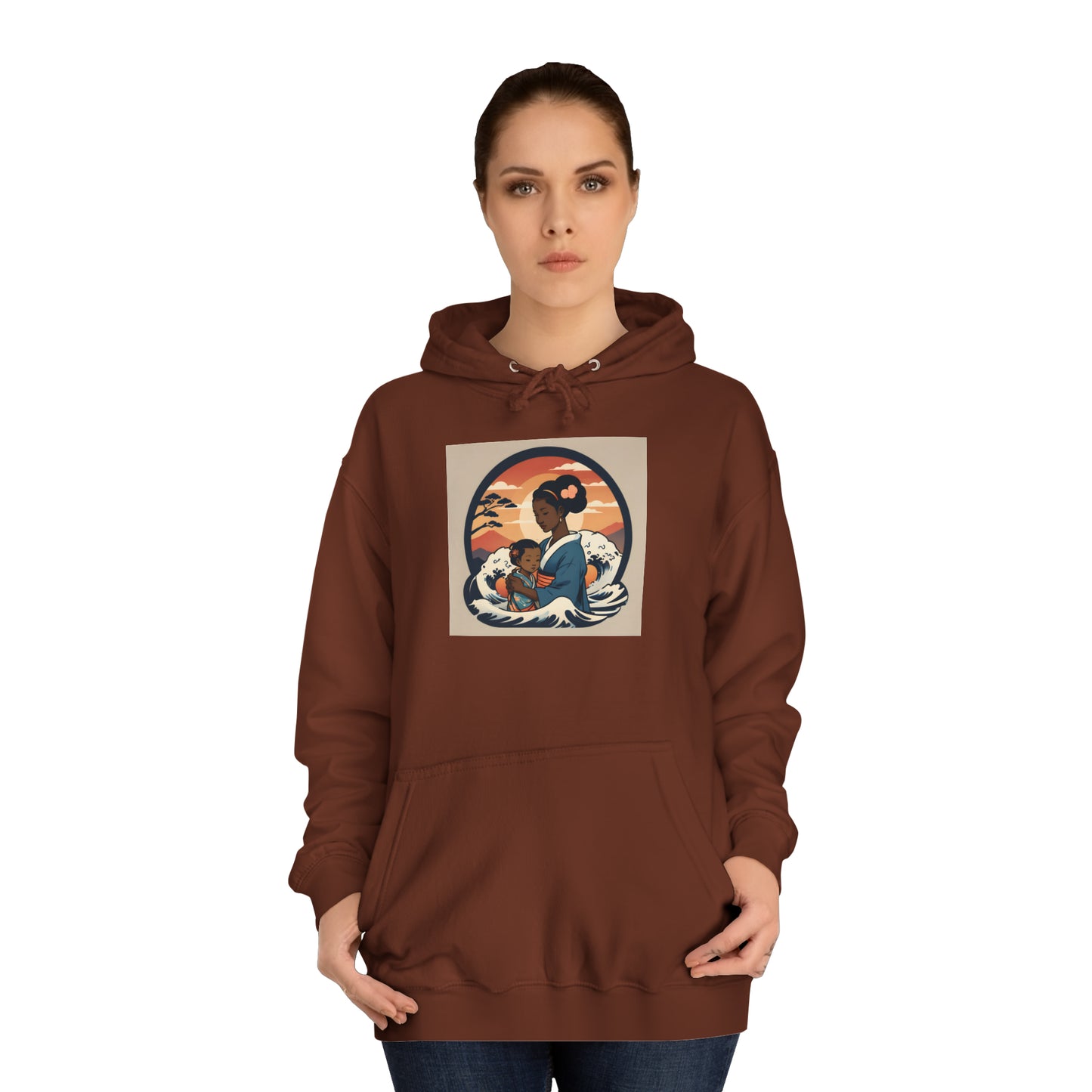 "Princess x Queen" Double Print Unisex College Hoodie