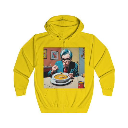 "Warhol: the abstract legend" Single Print Unisex Full Zip Hoodie