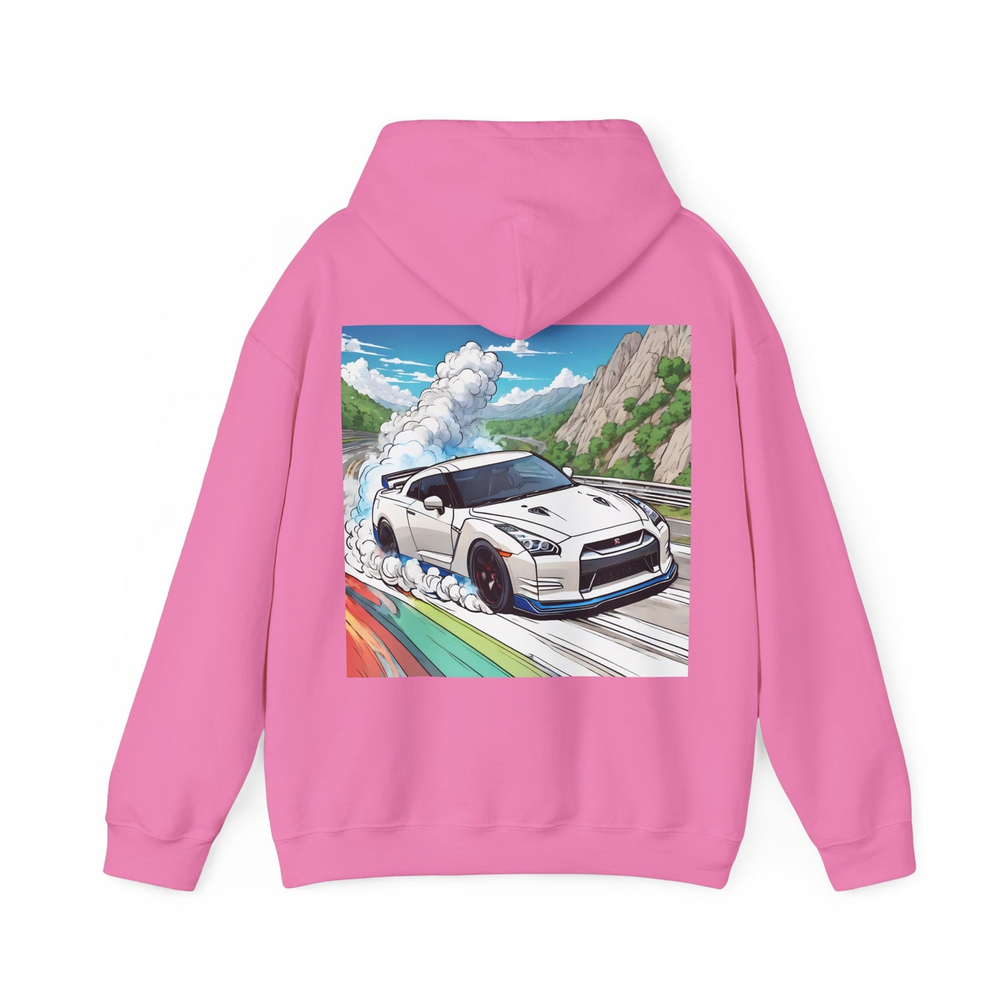 " Go, Go, Go Racing !!!!!!" Double Print Unisex Heavy Blend™ Hooded Sweatshirt