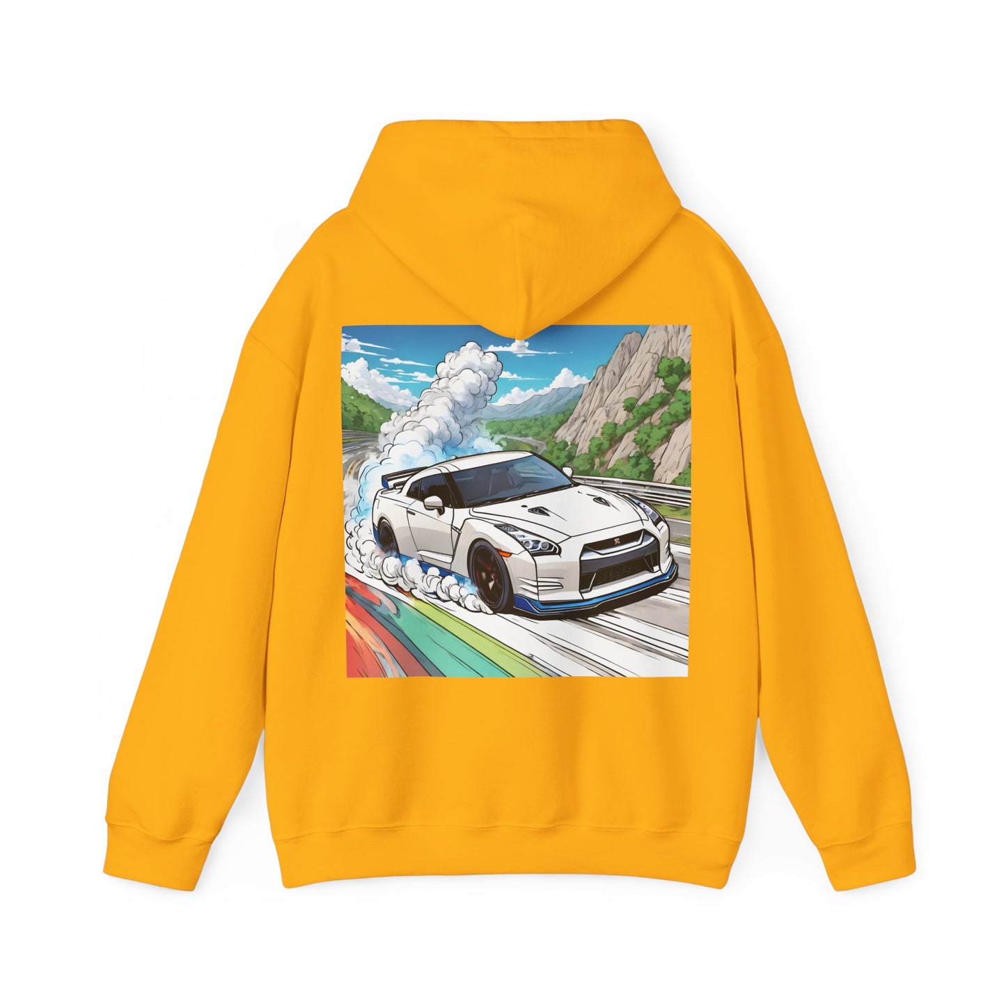 " Go, Go, Go Racing !!!!!!" Double Print Unisex Heavy Blend™ Hooded Sweatshirt