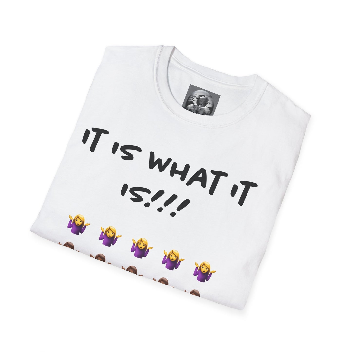 "It is what it is female" Single PrintUnisex Softstyle T-Shirt