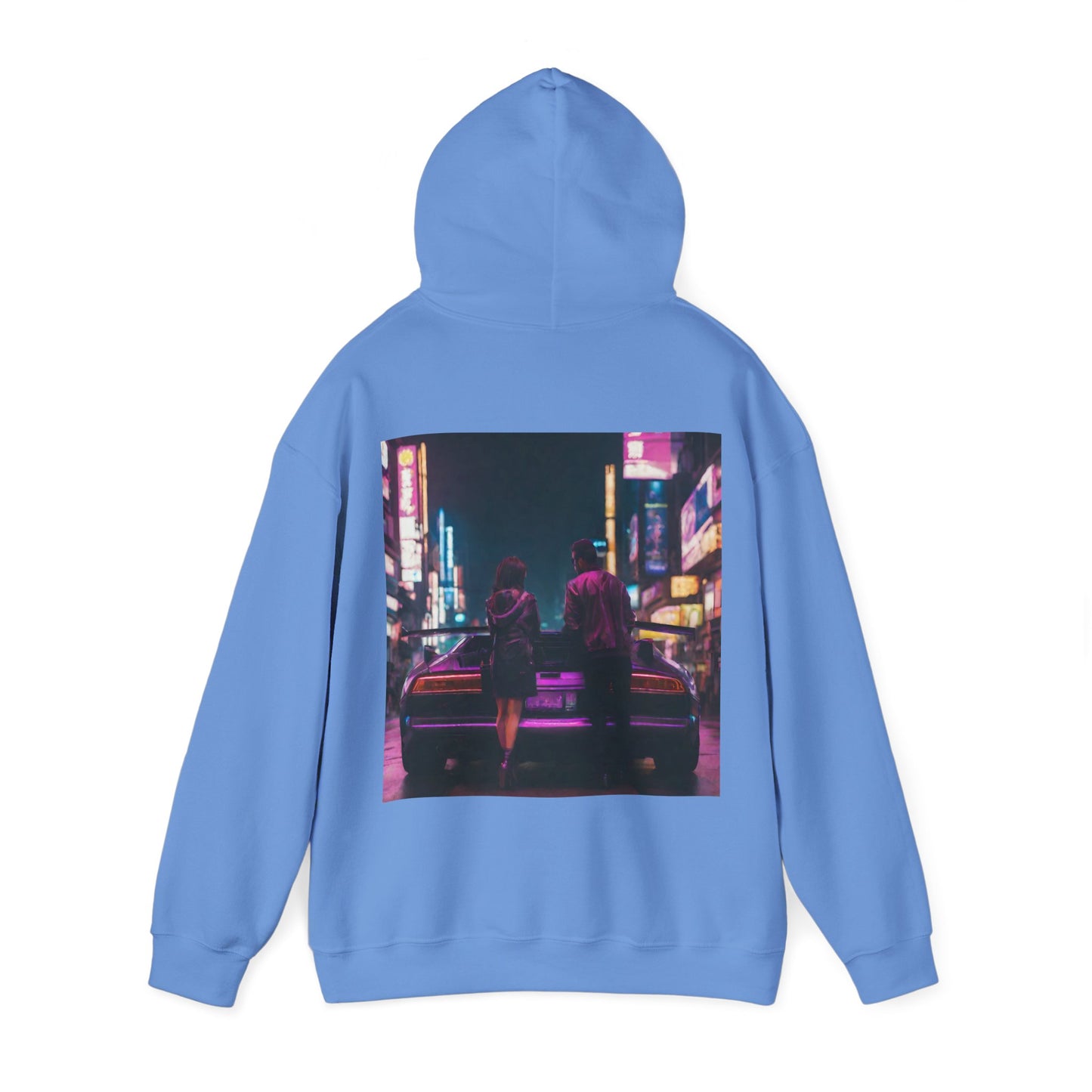 "Midnight in Neo Tokyo" Double Print Unisex Heavy Blend™ Hooded Sweatshirt