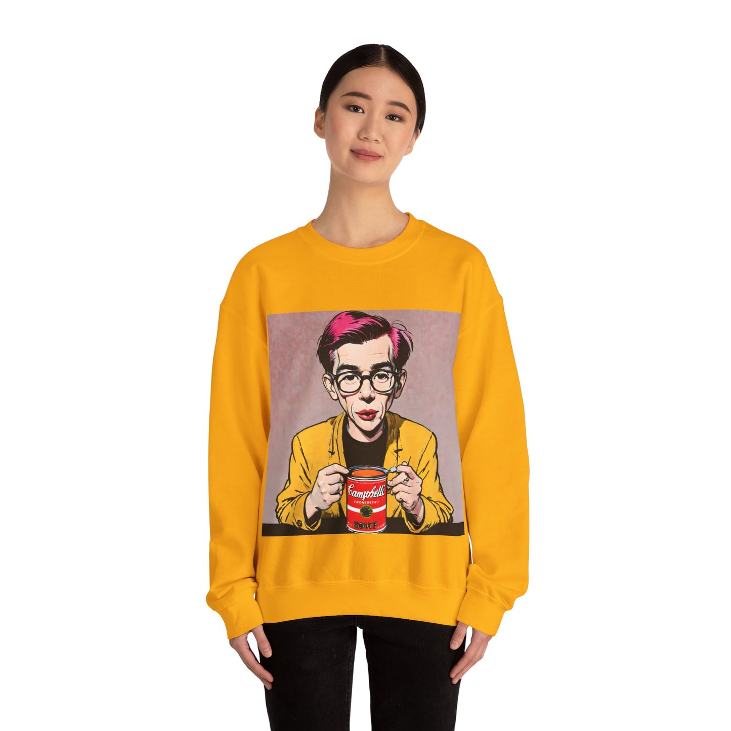 "Warhol: the abstract legend" Single Print Unisex Heavy Blend™ Crewneck Sweatshirt