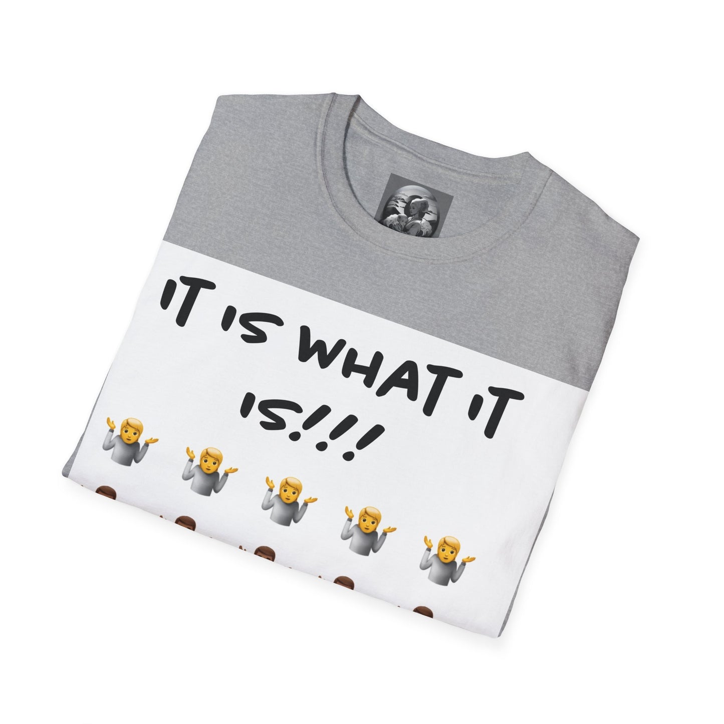 "It is what it is male" Single Print Unisex Softstyle T-Shirt