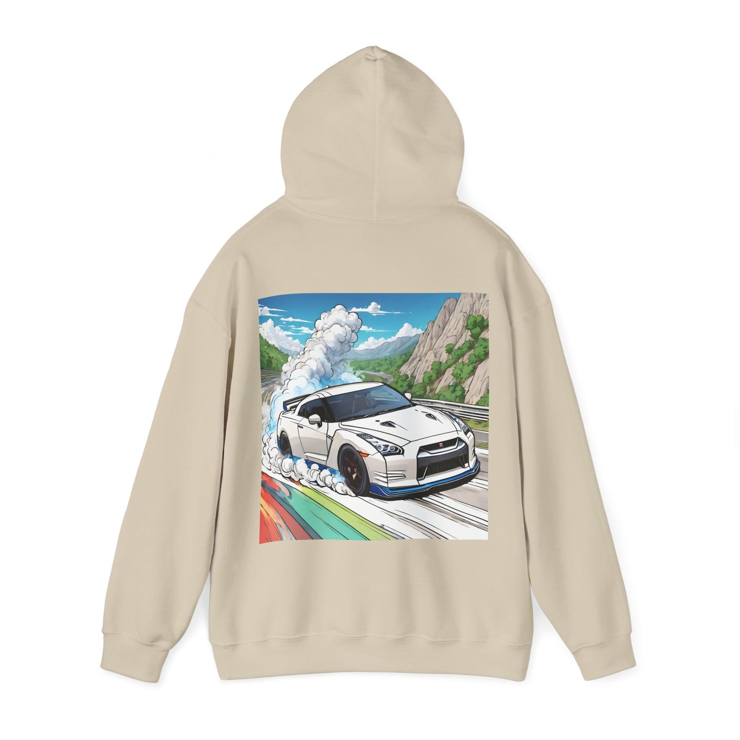 " Go, Go, Go Racing !!!!!!" Double Print Unisex Heavy Blend™ Hooded Sweatshirt