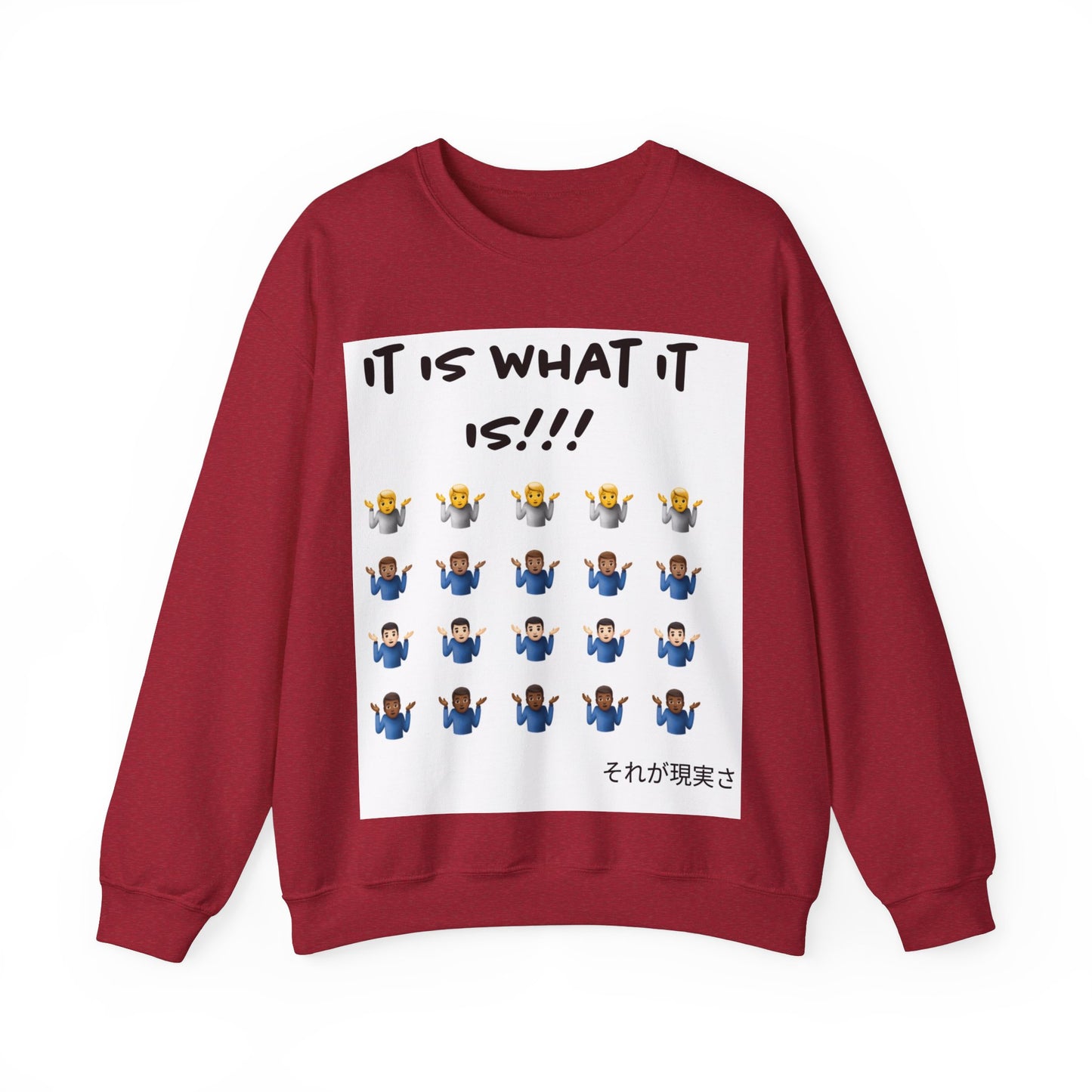 "It is what it is male" Single Print Unisex Heavy Blend™ Crewneck Sweatshirt