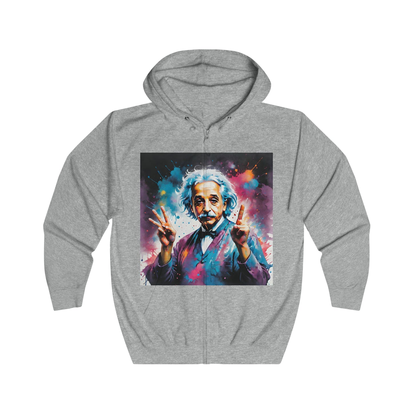 "The theory of everything" Single Print Unisex Full Zip Hoodie