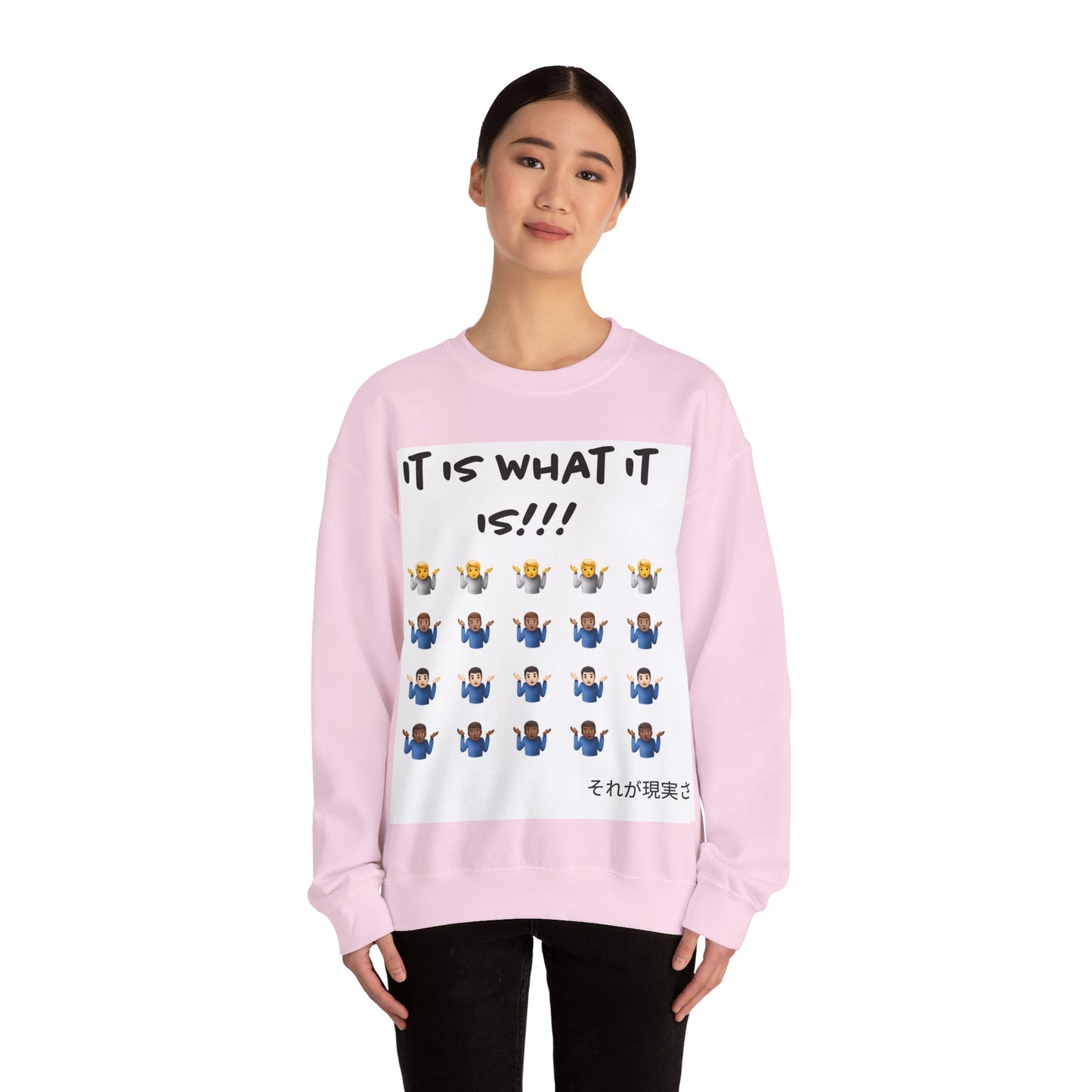 "It is what it is male" Single Print Unisex Heavy Blend™ Crewneck Sweatshirt